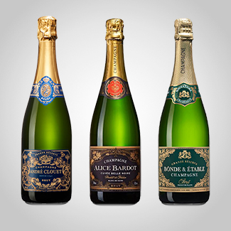 Product image of three champagne bottles