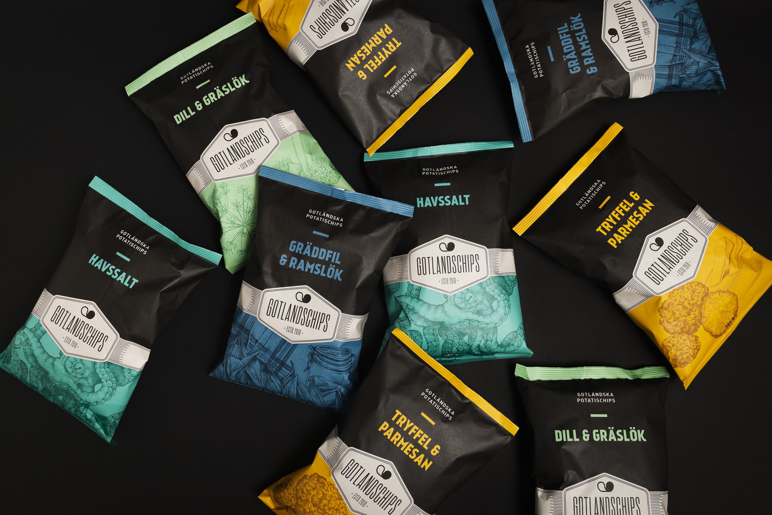 Bags of crisps from Gotlandschips